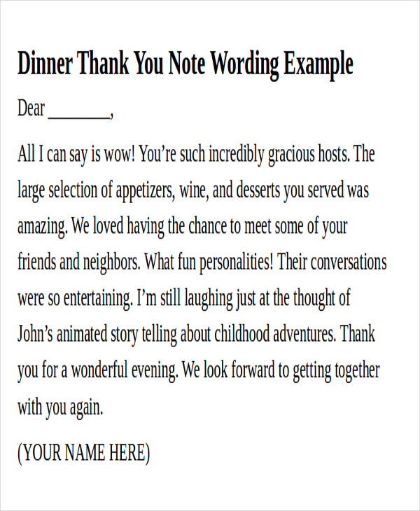 Free 7 Sample Work Thank You Note Templates In Ms Word Pdf