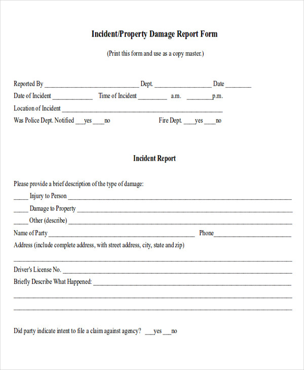 FREE 9 Sample Property Damage Release Forms In MS Word PDF