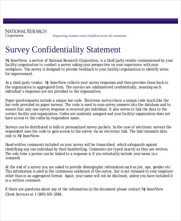 survey confidentiality statement1