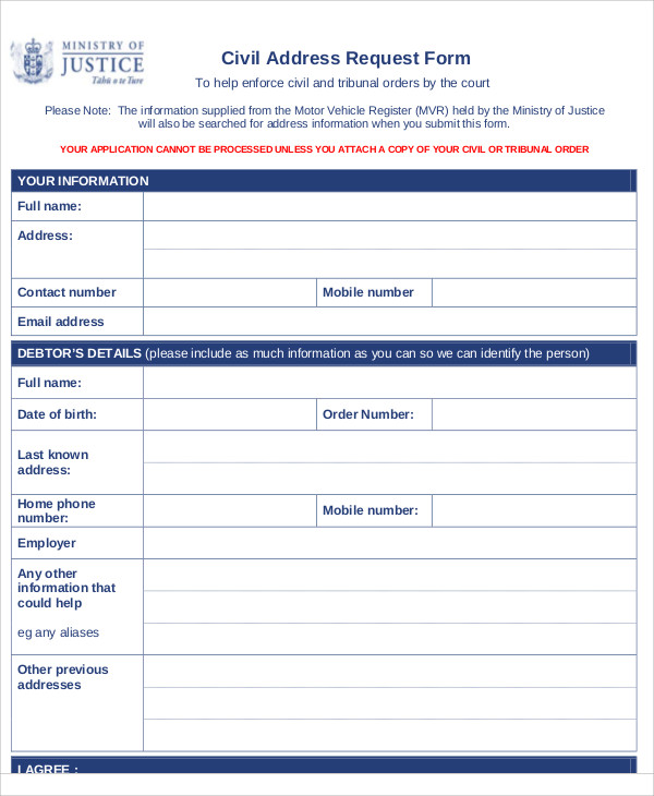 Sample Address Form Classles Democracy