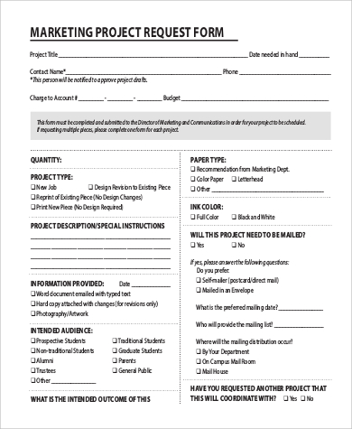marketing project request form1