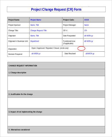 FREE 9+ Sample Project Request Forms in MS Word | PDF