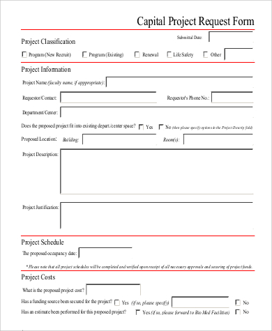 FREE 9+ Sample Project Request Forms in MS Word | PDF