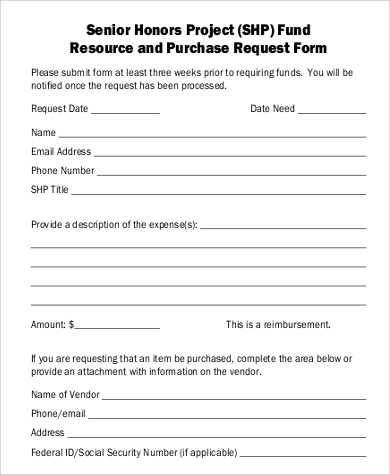 project resource request form