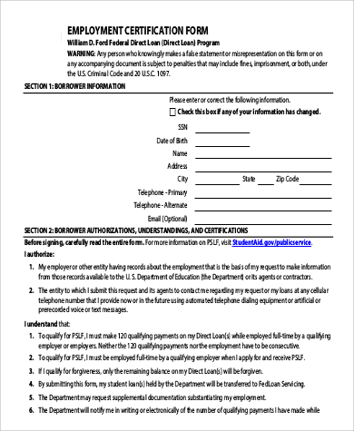 certificate of employment request form