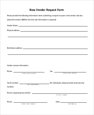 New Vendor Form Template Excel Fill Online, Printable,, 60% OFF