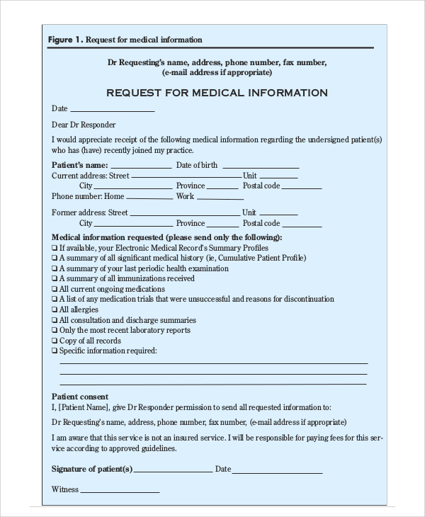 transfer of medical records request form
