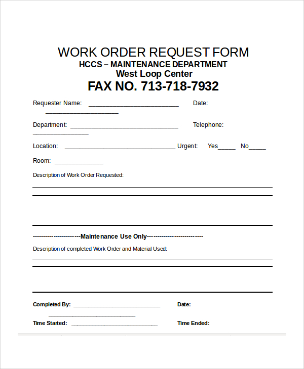 FREE 12+ Sample Excel Request Forms in Excel