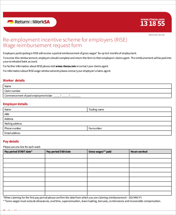 wage reimbursement request form1