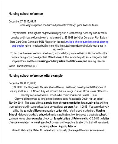 Reference Letter For Nurses From Doctor