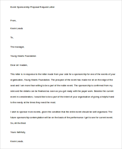 event sponsorship proposal request letter