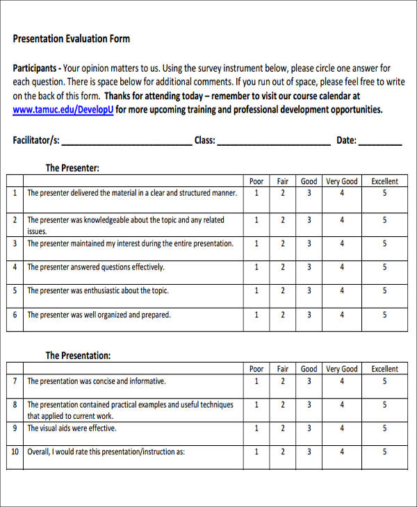 Product Evaluation Example