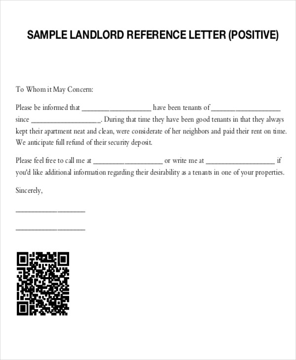 Tenant Reference Letter Template, Web 7+ sample tenant reference letter ...