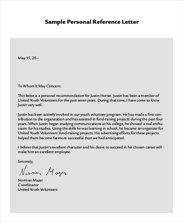 FREE 7 Sample Work Reference Letter Templates In PDF MS Word