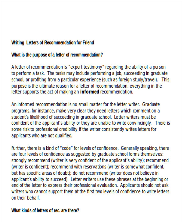 How To Write A Good Reference Letter For A Friend