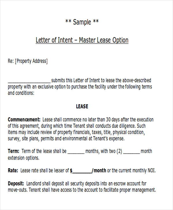 Business Lease Proposal Template