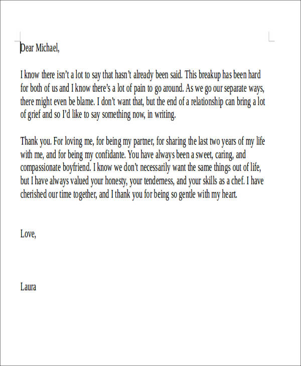 ex boyfriend thank you letter
