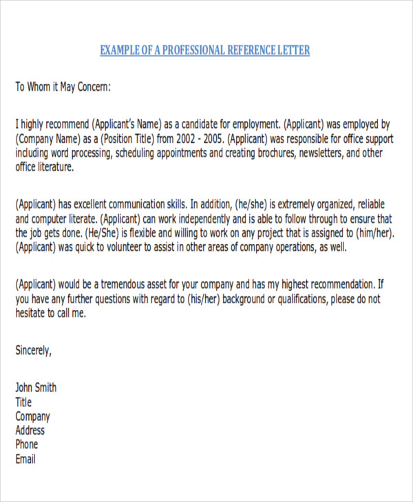 Letter asking someone to write a letter of recommendation