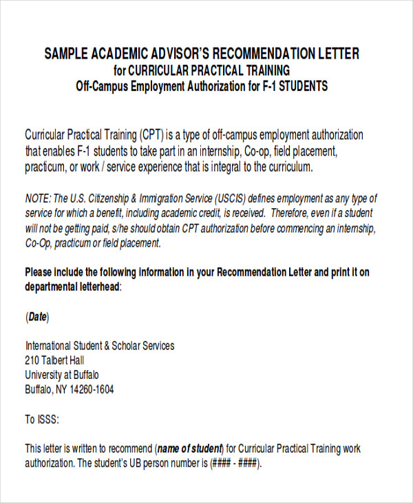 Sample Letter To Academic Advisor from images.sampletemplates.com