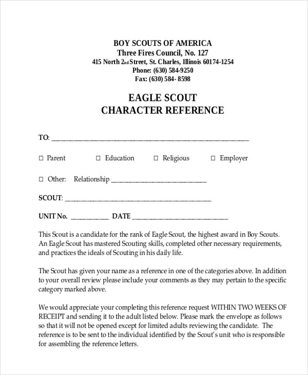 Eagle Scout Recommendation Letter Template