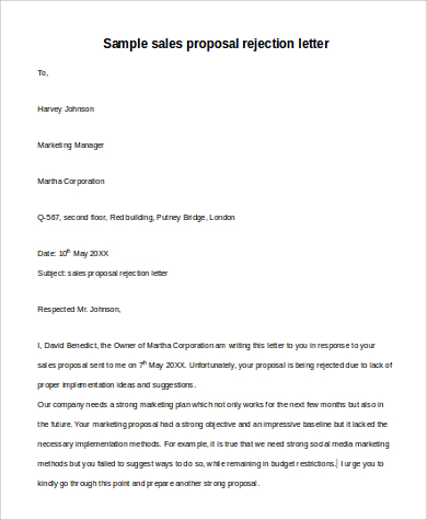 sales proposal rejection letter1