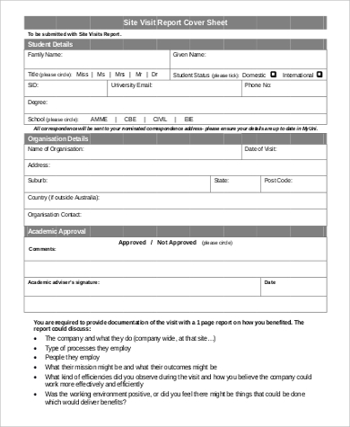 sba site visit form