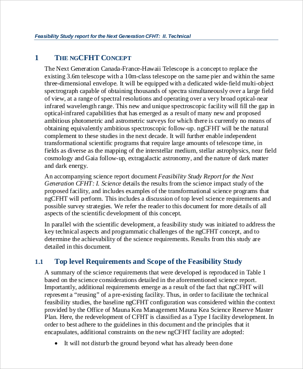 example feasibility study research paper