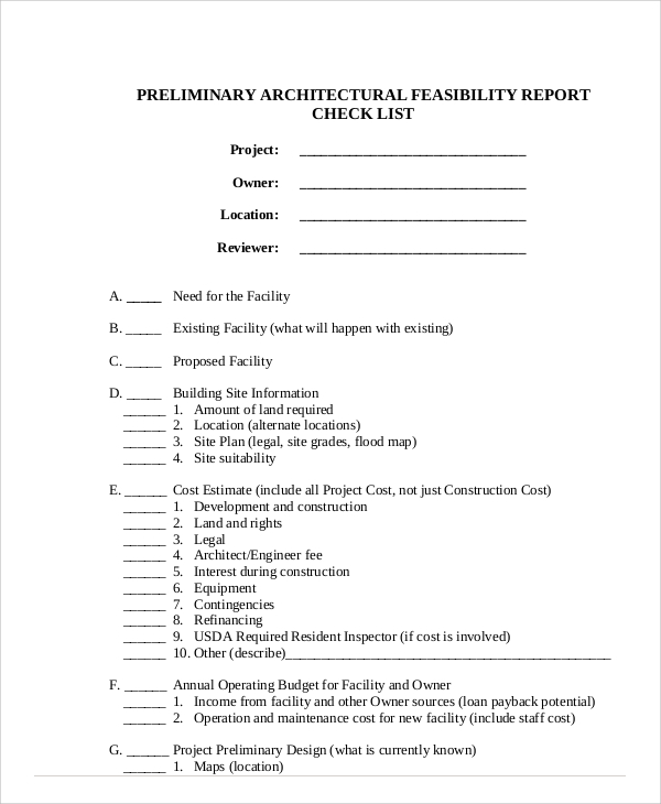 FREE 15+ Sample Feasibility Reports in MS Word PDF Google Docs PDF