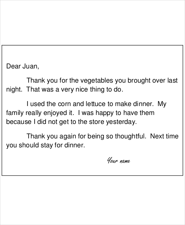 FREE 6 Sample Personal Thank You Letter Templates In PDF