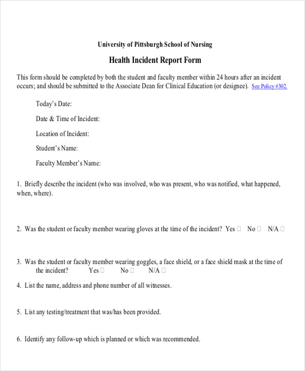how to make an incident report letter sample for nurses