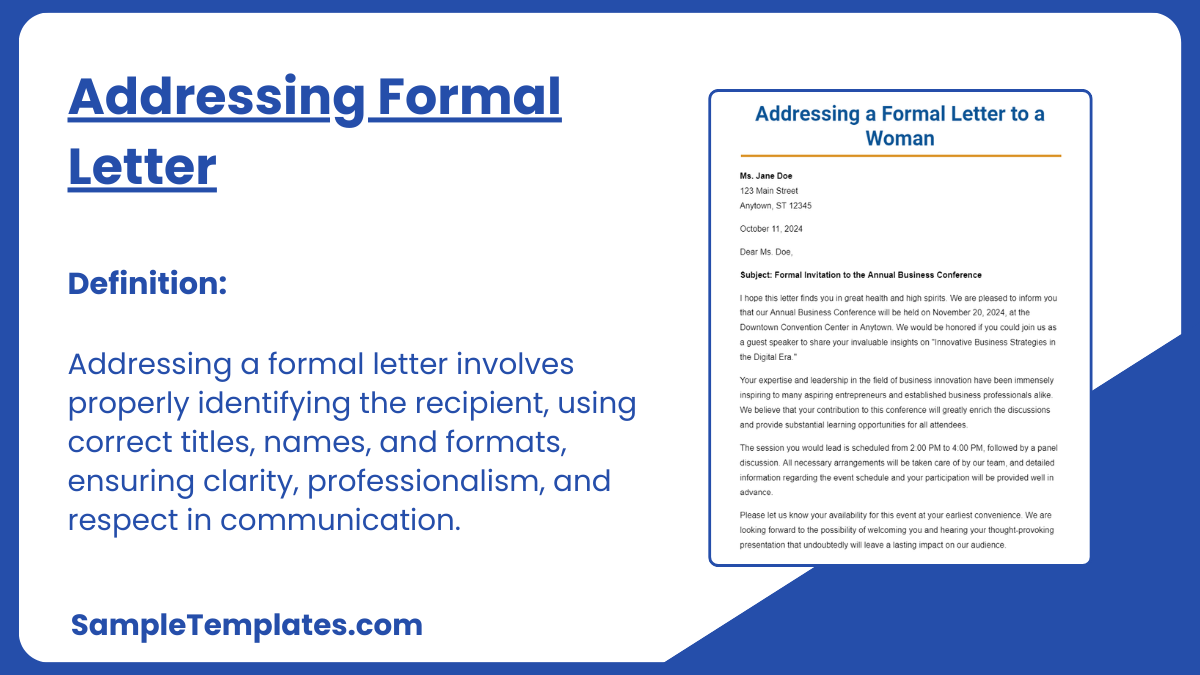 Addressing Formal Letter