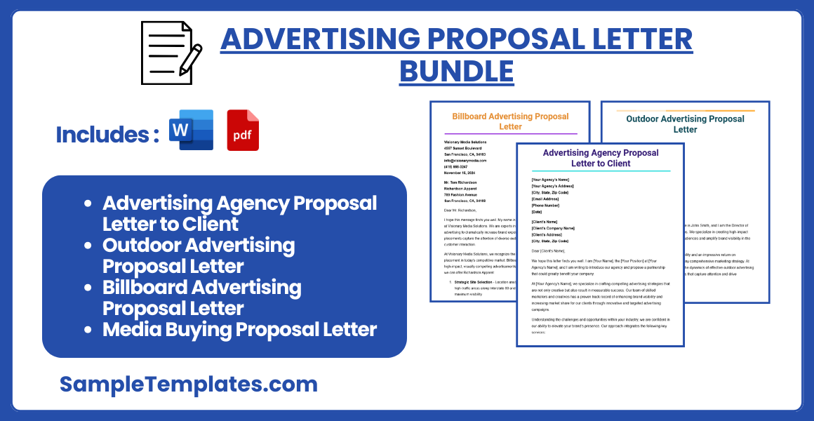 advertising proposal letter bundle