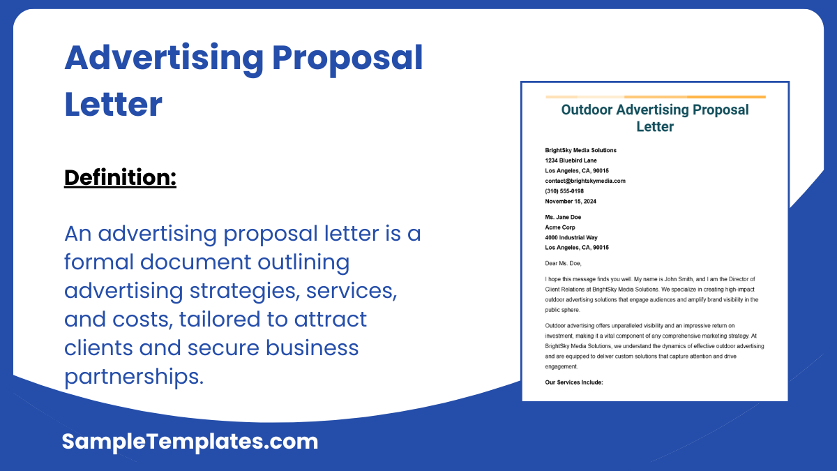 Advertising Proposal Letter