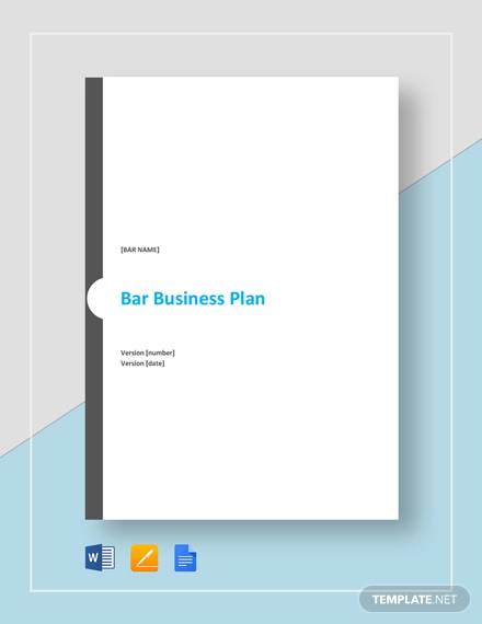 FREE 10+ Sample Bar Business Plan Templates in MS Word | PDF