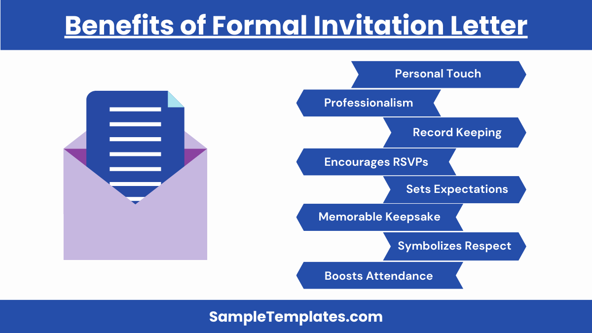 benefits of formal invitation letter