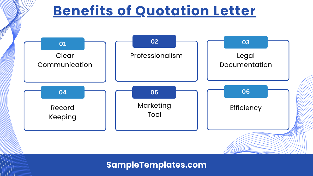 benefits of quotation letter