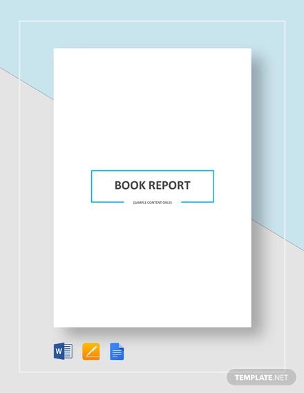 book report template