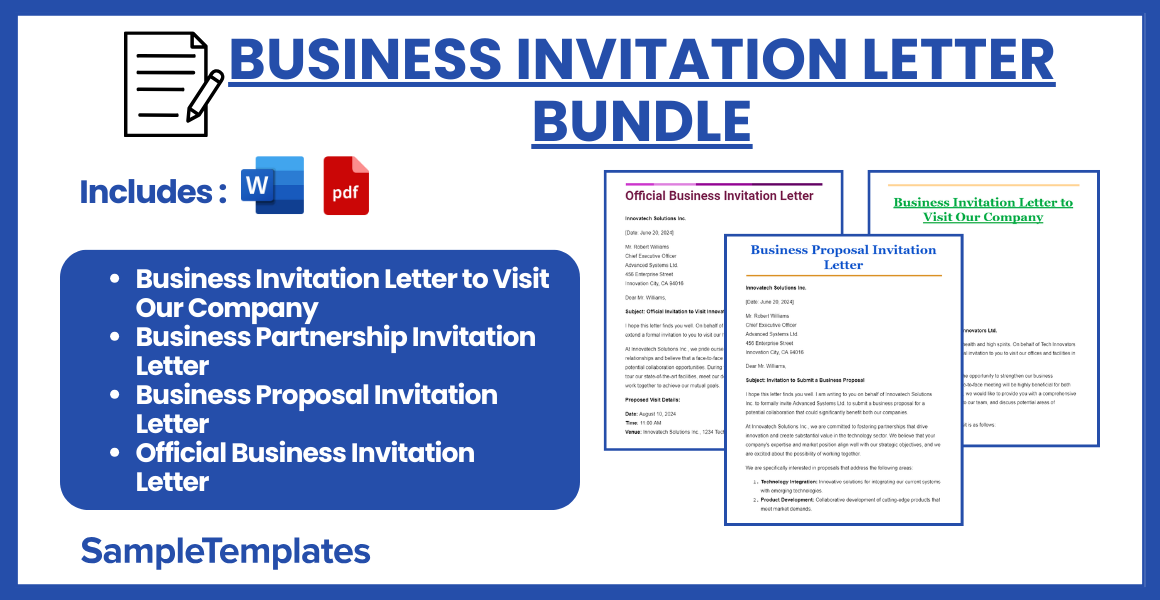 business invitation letter bundle