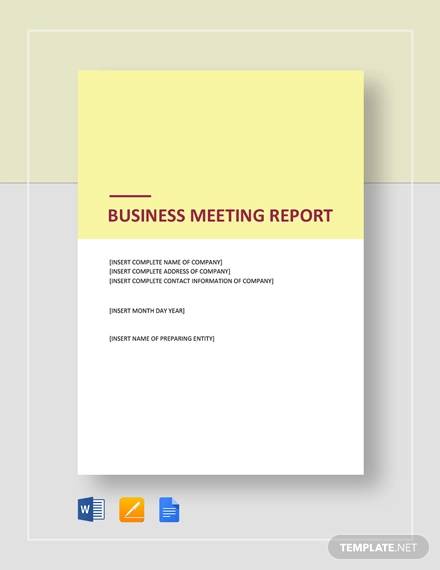 business meeting report1