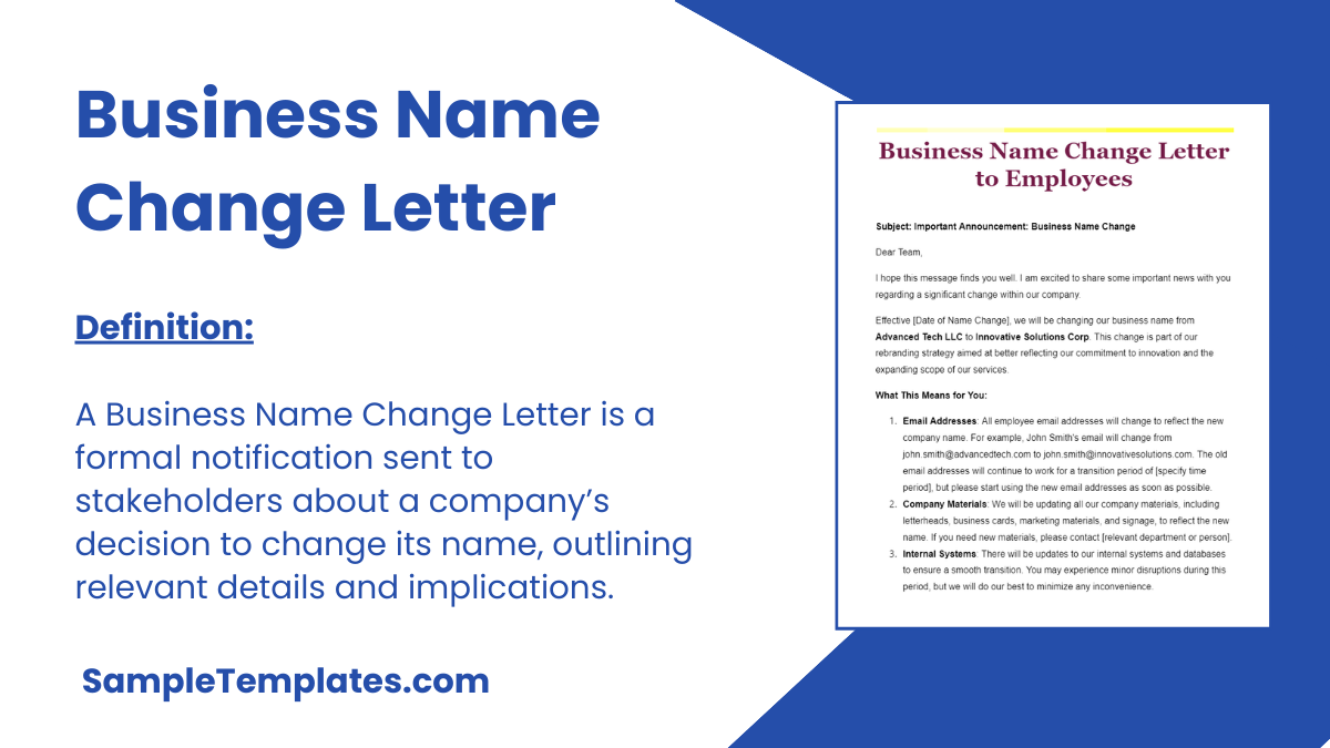Business Name Change Letter