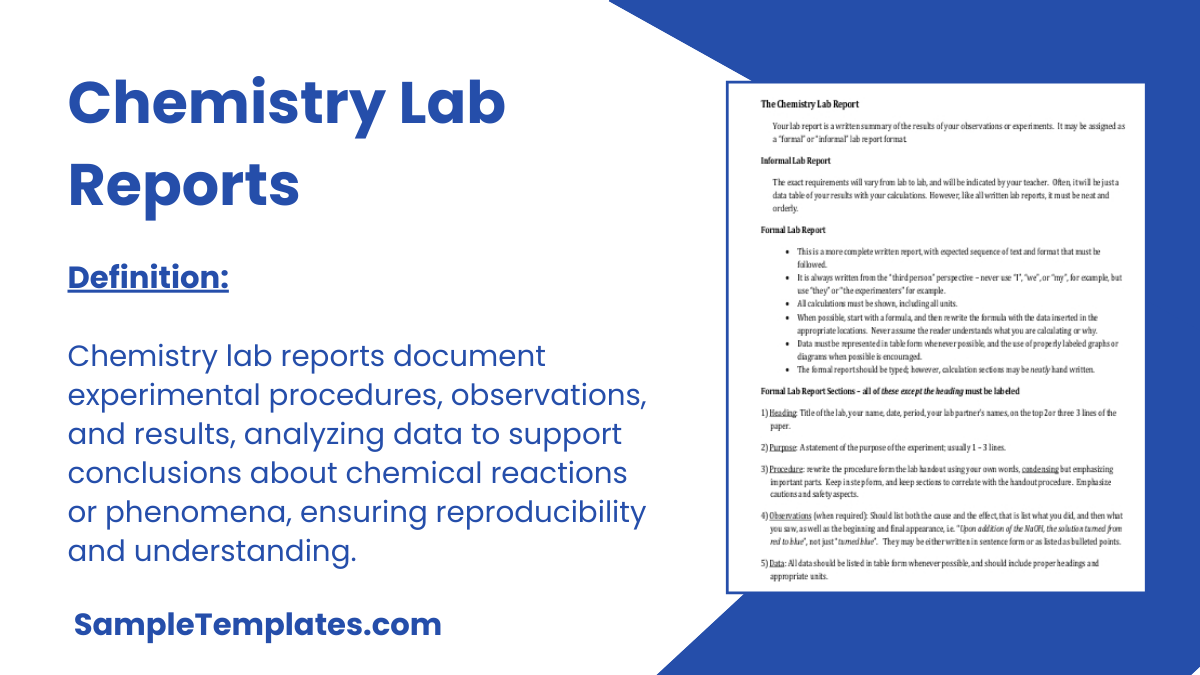 Chemistry Lab Reports