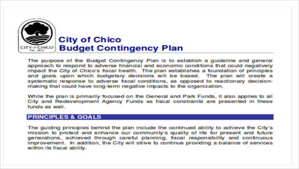 contingency plan examples