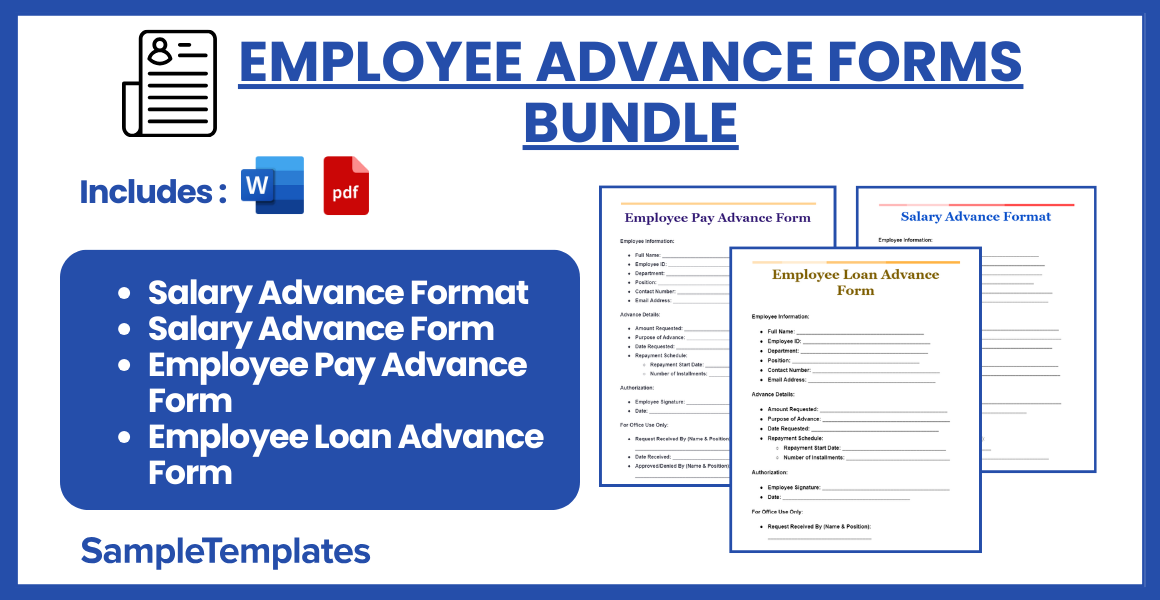 employee advance forms bundle