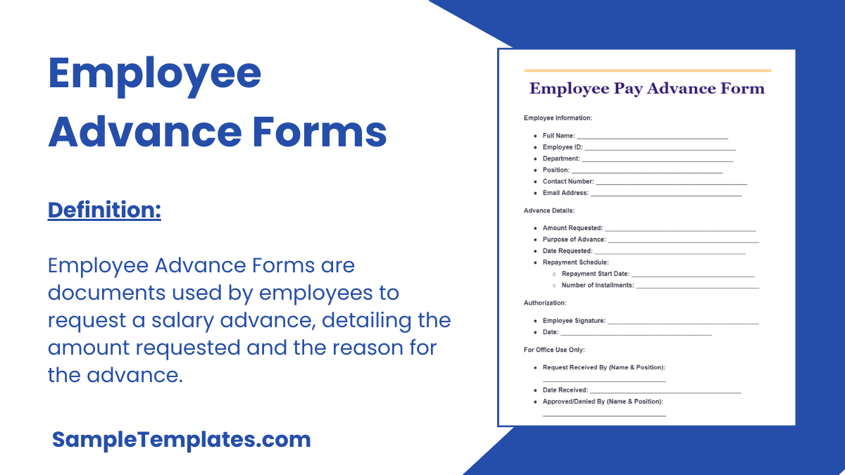 Employee Advance Forms