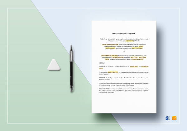 employee agreement template