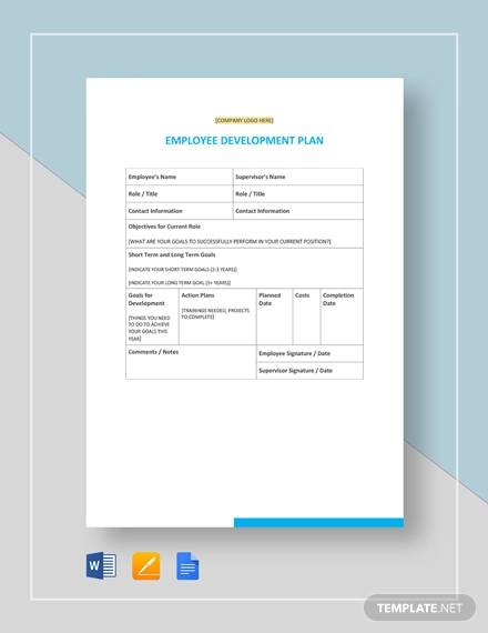 FREE 10+ Employee Development Plan Templates in MS Word | PDF | Google ...