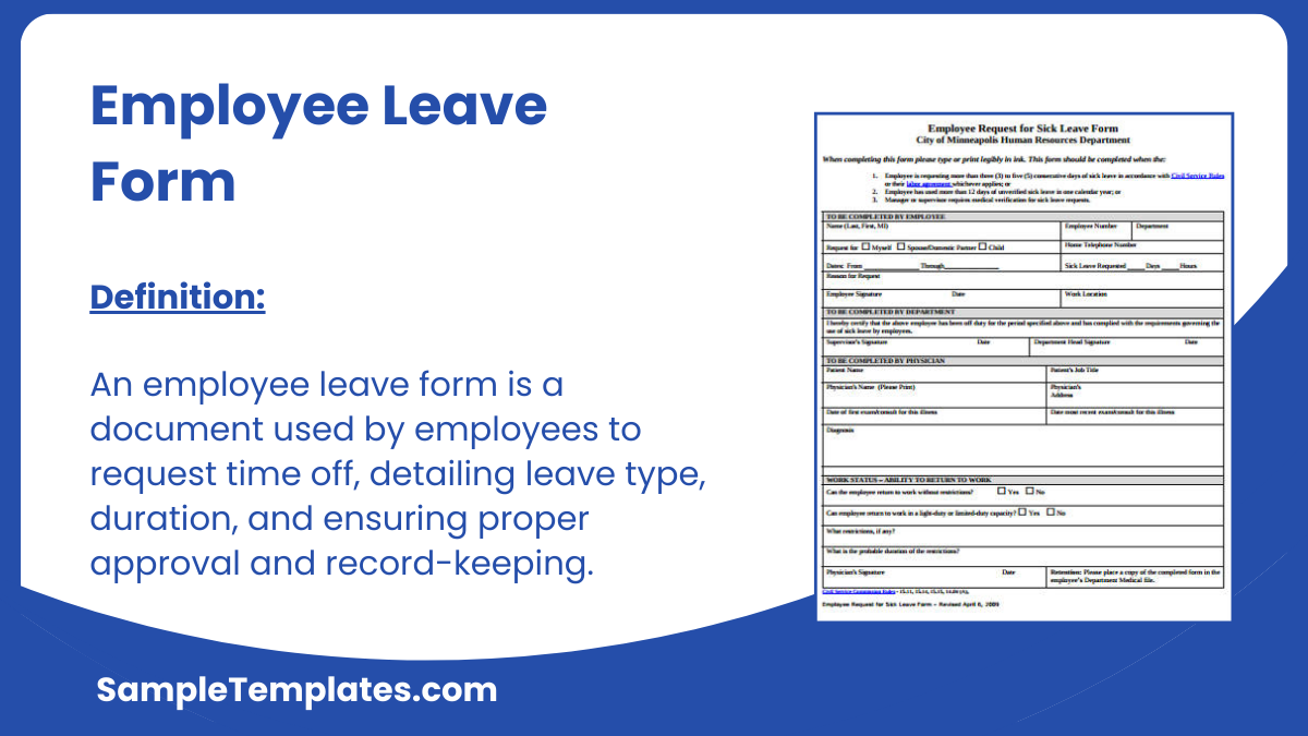 Employee Leave Form