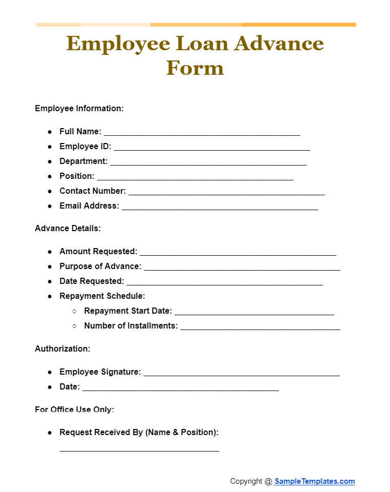 Sample Employee Advance Forms Advance Request Form Excel – Find ...