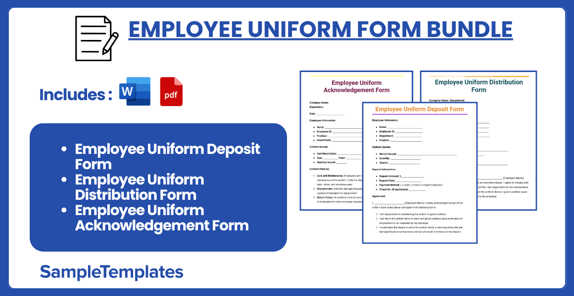 employee uniform form bundle