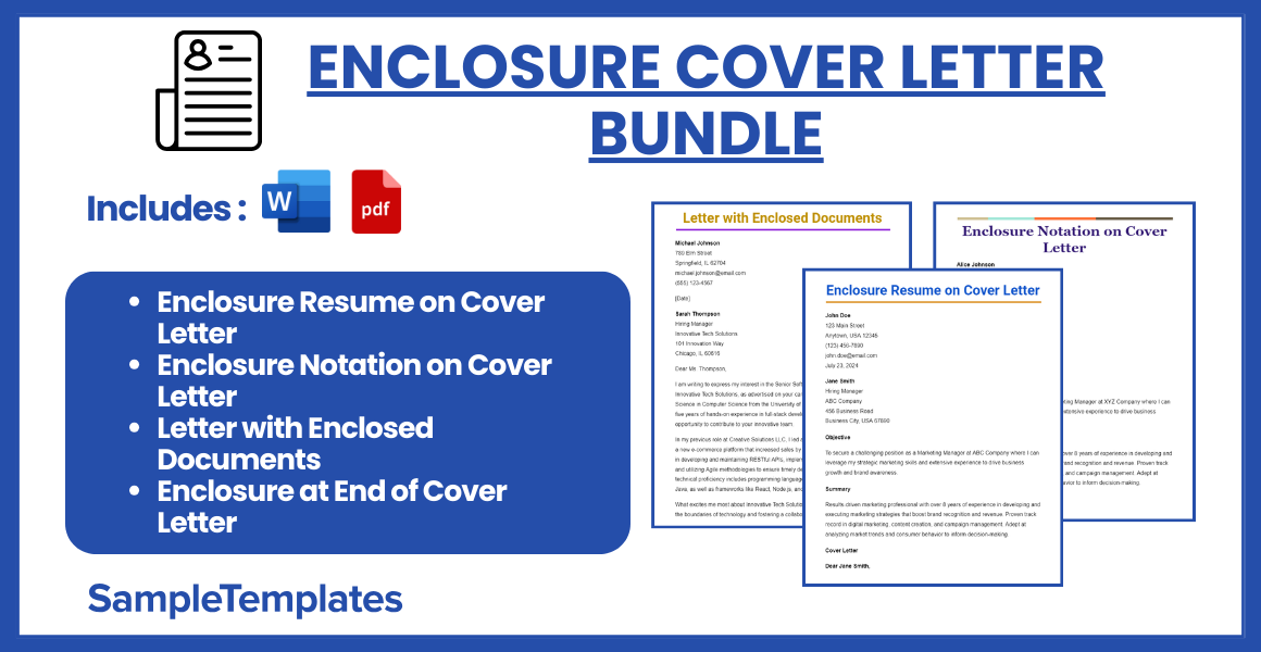 enclosure cover letter bundle